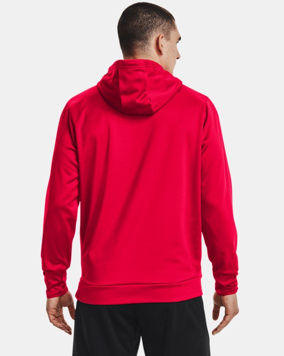 Men's Armour Fleece® Collegiate Sideline Hoodie, Red, pdpMainDesktop image number 1